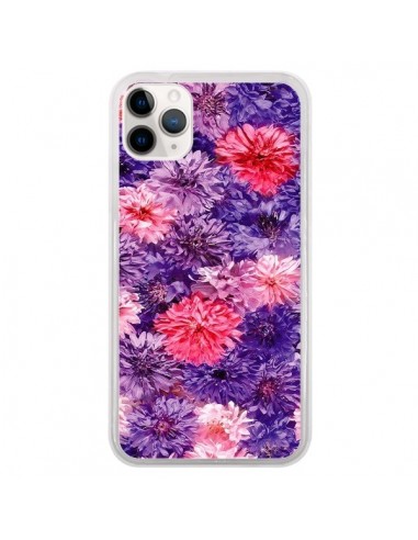 Coque iPhone 11 Pro Fleurs Violettes Flower Storm - Asano Yamazaki