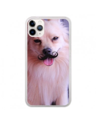 Coque iPhone 11 Pro Clyde Chien Movember Moustache - Bertrand Carriere