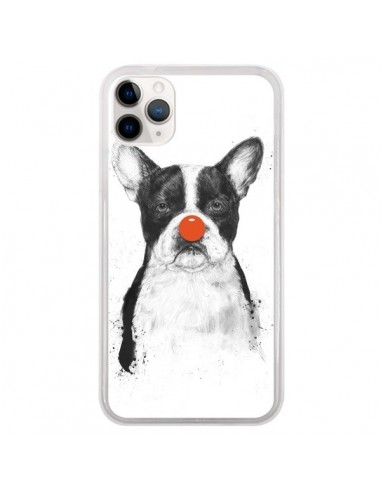 Coque iPhone 11 Pro Clown Bulldog Chien Dog - Balazs Solti