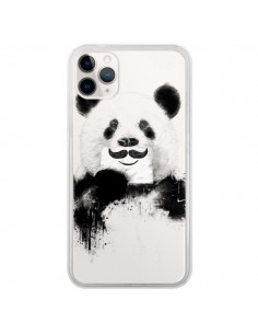 Coque iPhone 11 Pro Funny Panda Moustache Transparente -...