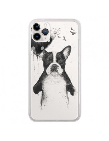 Coque iPhone 11 Pro Love Bulldog Dog Chien Transparente - Balazs Solti