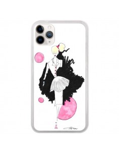 Coque iPhone 11 Pro Demoiselle Femme Fashion Mode Rose -...