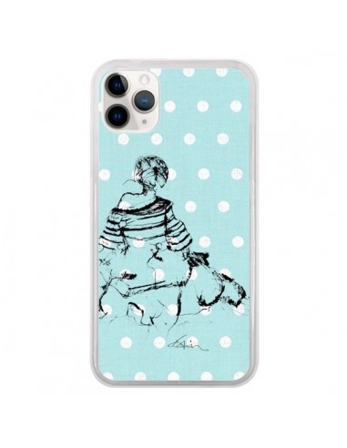 Coque iPhone 11 Pro Croquis Pois Femme Fashion Mode - Cécile