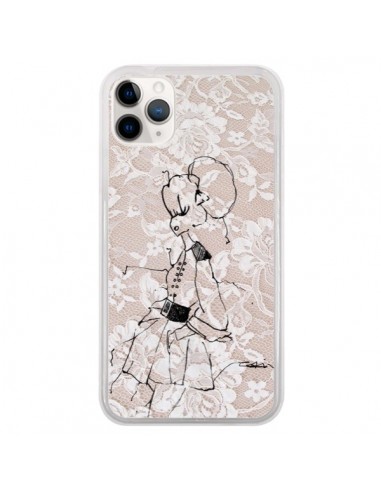 Coque iPhone 11 Pro Croquis Dentelle Femme Fashion Mode - Cécile