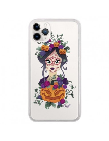 Coque iPhone 11 Pro Femme Closed Eyes Santa Muerte Transparente - Chapo