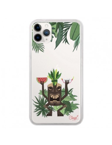 Coque iPhone 11 Pro Tiki Thailande Jungle Bois Transparente - Chapo
