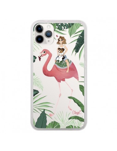 Coque iPhone 11 Pro Lolo Love Flamant Rose Chien Transparente - Chapo