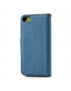 Etui Portefeuille en Jean pour iPhone 5C 2
