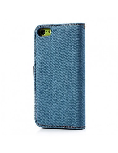 Etui Portefeuille en Jean pour iPhone 5C