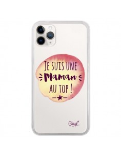Coque iPhone 11 Pro Je suis une Maman au Top Orange...