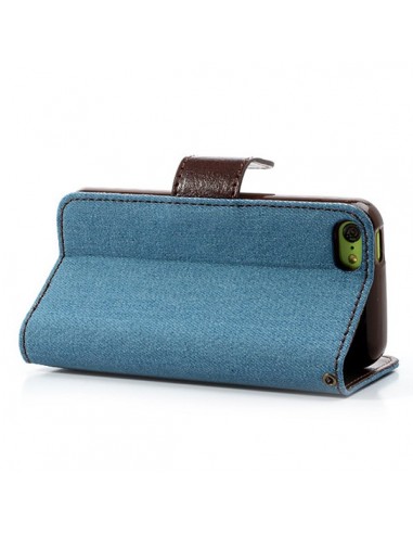 Etui Portefeuille en Jean pour iPhone 5C