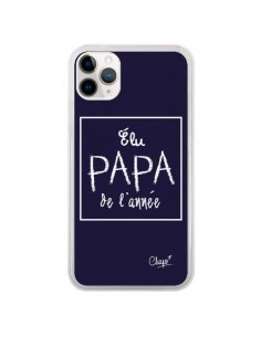 Coque iPhone 11 Pro Elu Papa de l'Année Bleu Marine - Chapo
