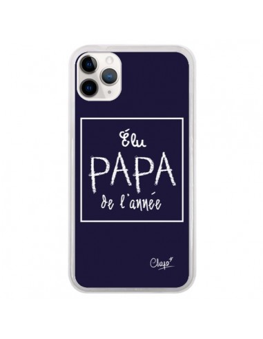 Coque iPhone 11 Pro Elu Papa de l'Année Bleu Marine - Chapo