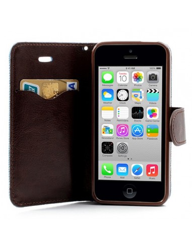 Etui Portefeuille en Jean pour iPhone 5C