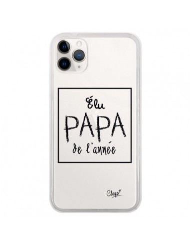 Coque iPhone 11 Pro Elu Papa de l'Année Transparente - Chapo