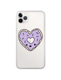 Coque iPhone 11 Pro Donuts Heart Coeur Violet...