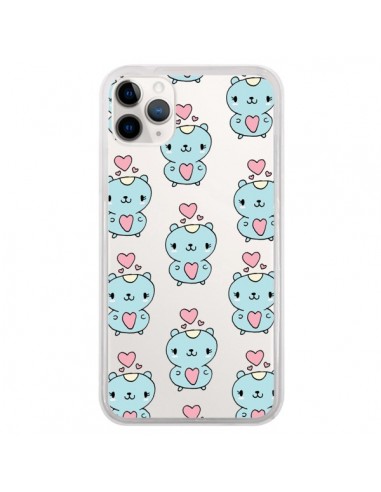 Coque iPhone 11 Pro Hamster Love Amour Transparente - Claudia Ramos