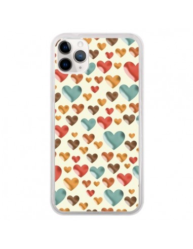 Coque iPhone 11 Pro Coeurs Color_s - Eleaxart