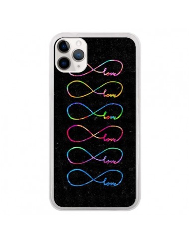 Coque iPhone 11 Pro Love Forever Infini Noir - Eleaxart