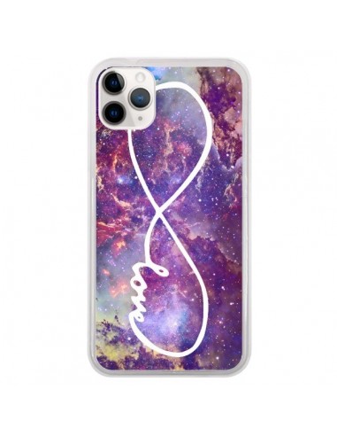 Coque iPhone 11 Pro Love Forever Infini Galaxy - Eleaxart
