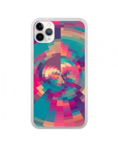 Coque iPhone 11 Pro Spirales de Couleurs Rose Violet - Eleaxart