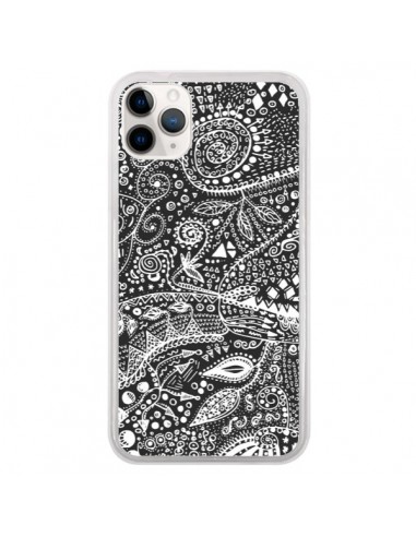 Coque iPhone 11 Pro Azteque Noir et Blanc - Eleaxart