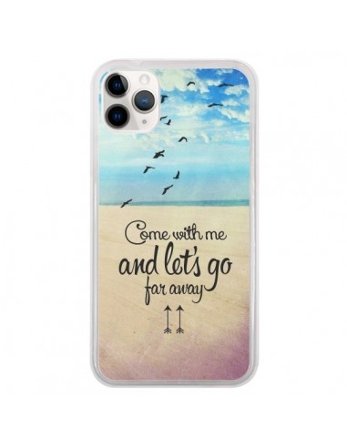 Coque iPhone 11 Pro Let's Go Far Away Beach Plage - Eleaxart