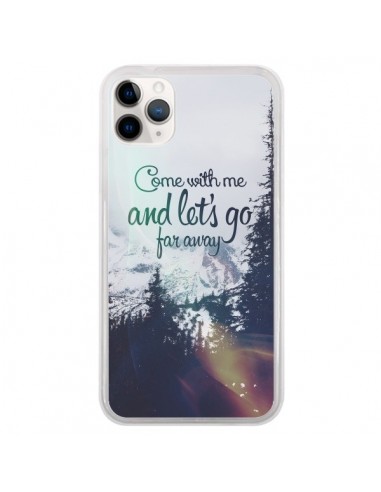 Coque iPhone 11 Pro Let's Go Far Away Snow Neige - Eleaxart