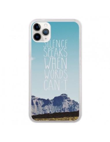 Coque iPhone 11 Pro Silence speaks when words can't paysage - Eleaxart