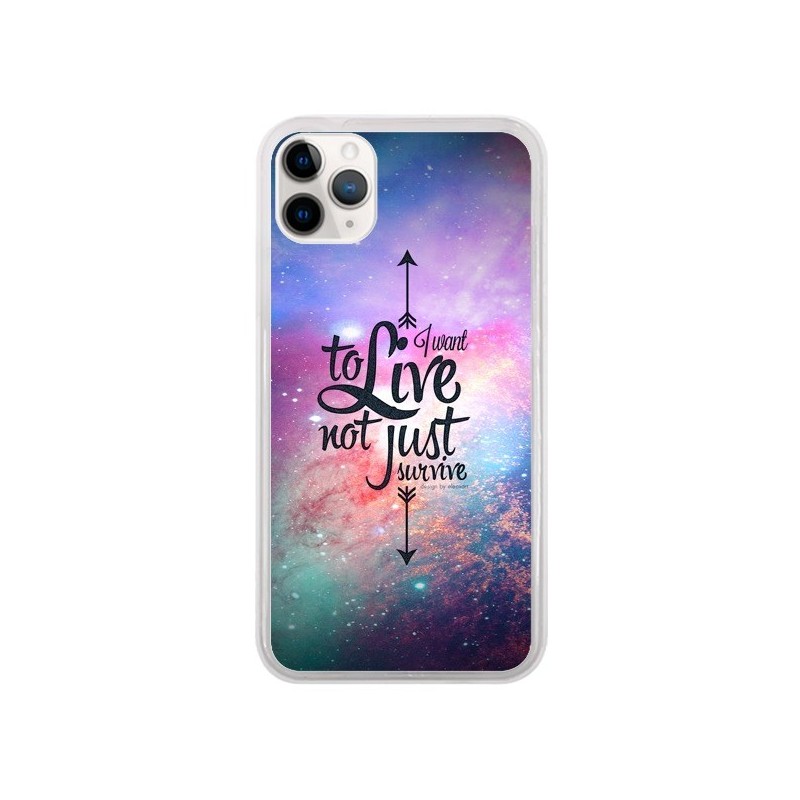 Coque iPhone 11 Pro I want to live Je veux vivre - Eleaxart