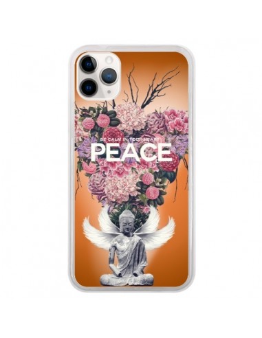 Coque iPhone 11 Pro Peace Fleurs Buddha - Eleaxart