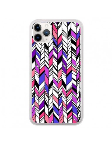 Coque iPhone 11 Pro Graphic Azteque Rose Violet -  Léa Clément