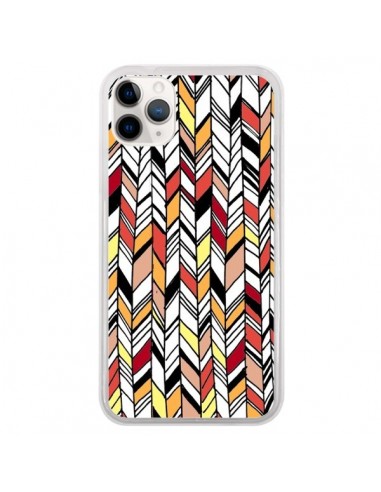 Coque iPhone 11 Pro Graphic Azteque Rouge Orange -  Léa Clément