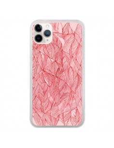 Coque iPhone 11 Pro Courbes Meandre Rouge Cerise -  Léa...