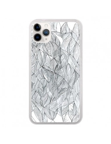 Coque iPhone 11 Pro Courbes Meandre Blanc Noir -  Léa Clément