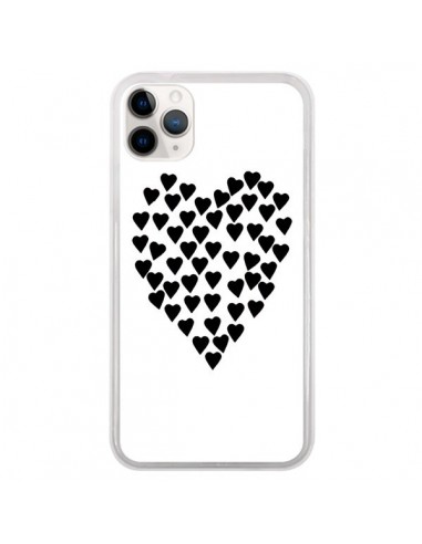 Coque iPhone 11 Pro Coeur en coeurs noirs - Project M