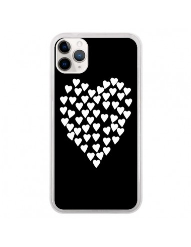 Coque iPhone 11 Pro Coeur en coeurs blancs - Project M