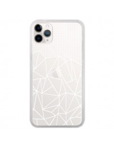 Coque iPhone 11 Pro Lignes Grilles Grid Abstract Blanc...