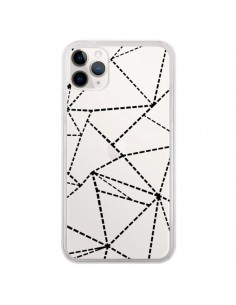 Coque iPhone 11 Pro Lignes Points Abstract Noir...