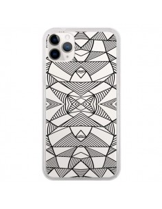 Coque iPhone 11 Pro Lignes Miroir Grilles Triangles Grid...