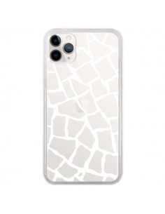 Coque iPhone 11 Pro Girafe Mosaïque Blanc Transparente -...