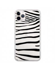 Coque iPhone 11 Pro Zebre Zebra Noir Transparente -...
