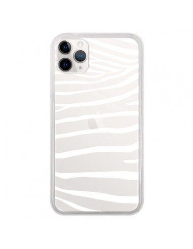 Coque iPhone 11 Pro Zebre Zebra Blanc Transparente - Project M