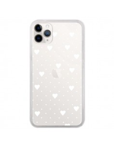Coque iPhone 11 Pro Point Coeur Blanc Pin Point Heart...