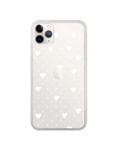 Coque iPhone 11 Pro Point Coeur Blanc Pin Point Heart Transparente - Project M