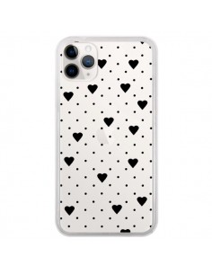 Coque iPhone 11 Pro Point Coeur Noir Pin Point Heart...