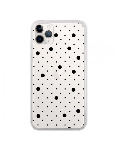 Coque iPhone 11 Pro Point Noir Pin Point Transparente - Project M