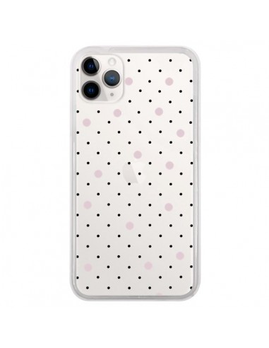 Coque iPhone 11 Pro Point Rose Pin Point Transparente - Project M