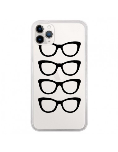 Coque iPhone 11 Pro Sunglasses Lunettes Soleil Noir Transparente - Project M