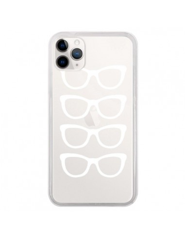 Coque iPhone 11 Pro Sunglasses Lunettes Soleil Blanc Transparente - Project M